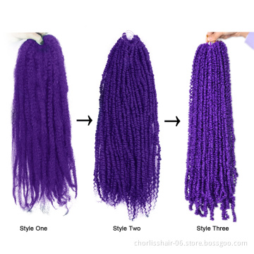 Wholesale Pre-twisted Passion Twist Dreadlocks Natural Synthetic Hair Extensions Afro Water Wave Crochet Braiding Hair For Women